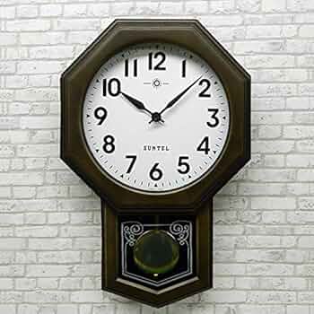 Amazon.co.jp: さんてる 日本製 モダンアンティーク電波振り子時計